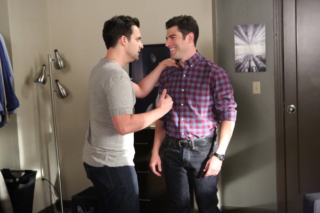 Still of Max Greenfield and Jake Johnson in New Girl (2011)