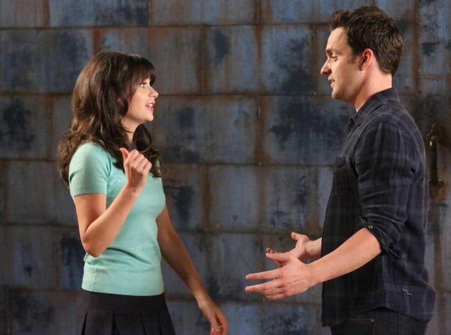 Still of Zooey Deschanel and Jake Johnson in New Girl (2011)