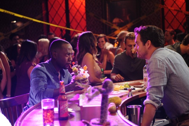 Still of Lamorne Morris, Jake Johnson and Patrick McElhenney in New Girl (2011)