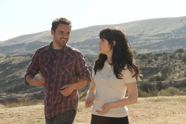 Still of Zooey Deschanel and Jake Johnson in New Girl (2011)