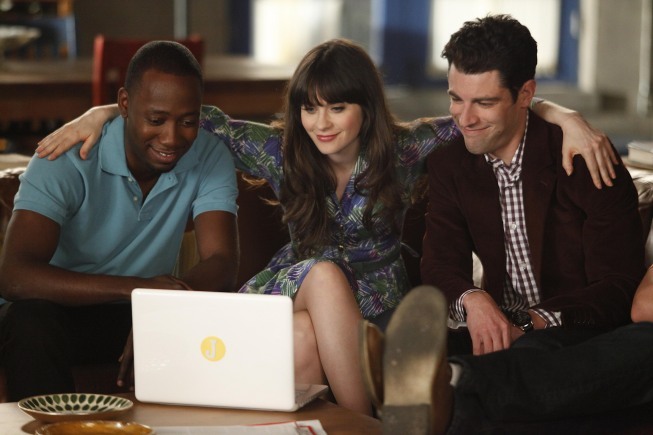 Still of Zooey Deschanel and Jake Johnson in New Girl (2011)