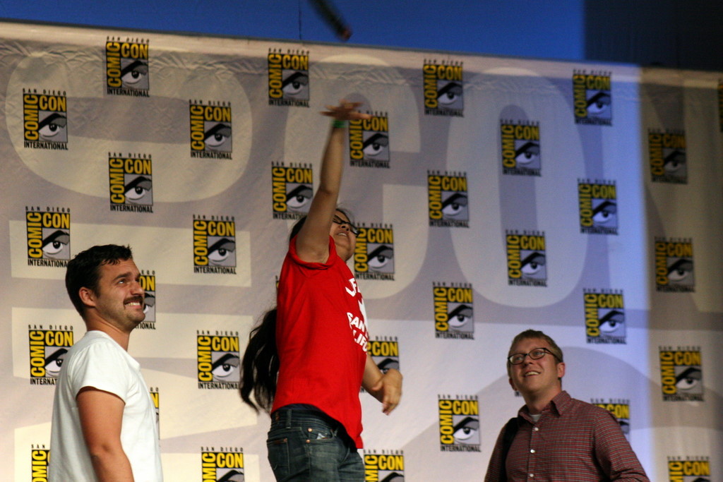 Nicholas Jasenovec, Jake Johnson and Charlyne Yi