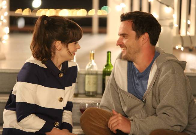 Still of Zooey Deschanel and Jake Johnson in New Girl (2011)