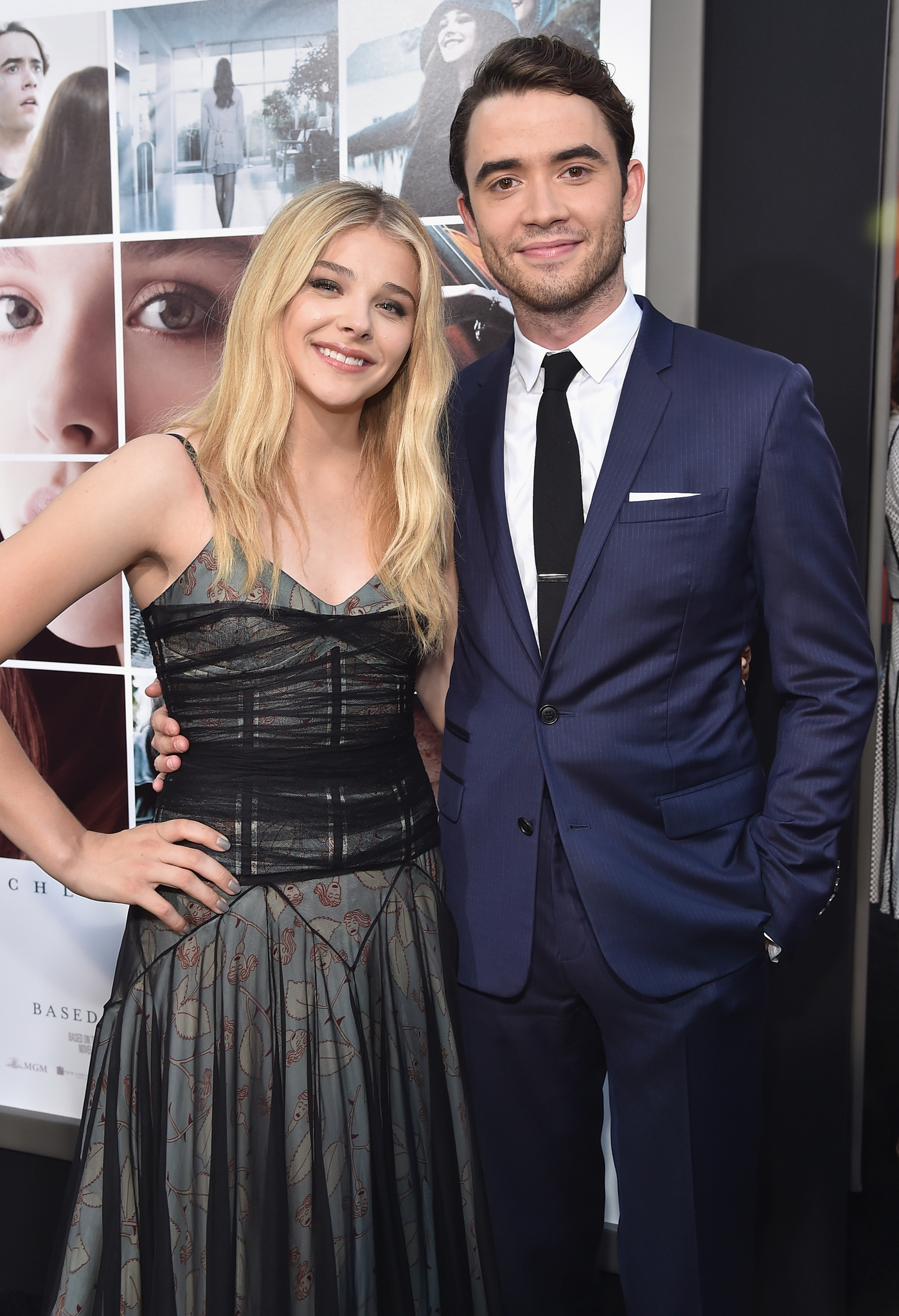 Chloë Grace Moretz and Jamie Blackley at event of Jei pasilikciau (2014)