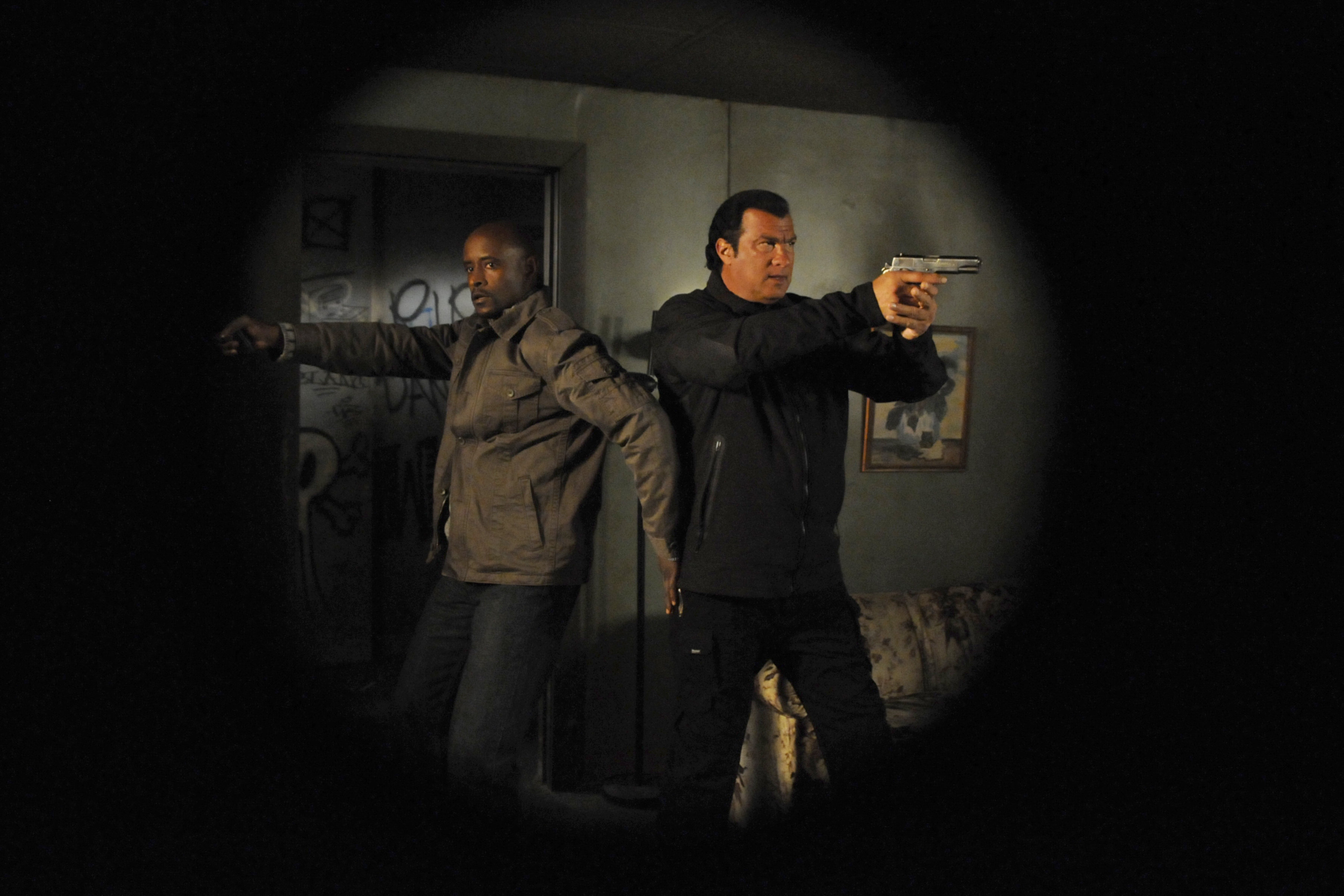 Steven Seagal and Brian Keith Gamble in The Keeper (2009)