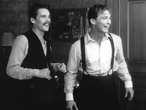 Still of Ethan Hawke and Matthew McConaughey in The Newton Boys (1998)