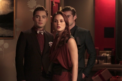 Still of Leighton Meester, Chace Crawford and Ed Westwick in Liezuvautoja (2007)