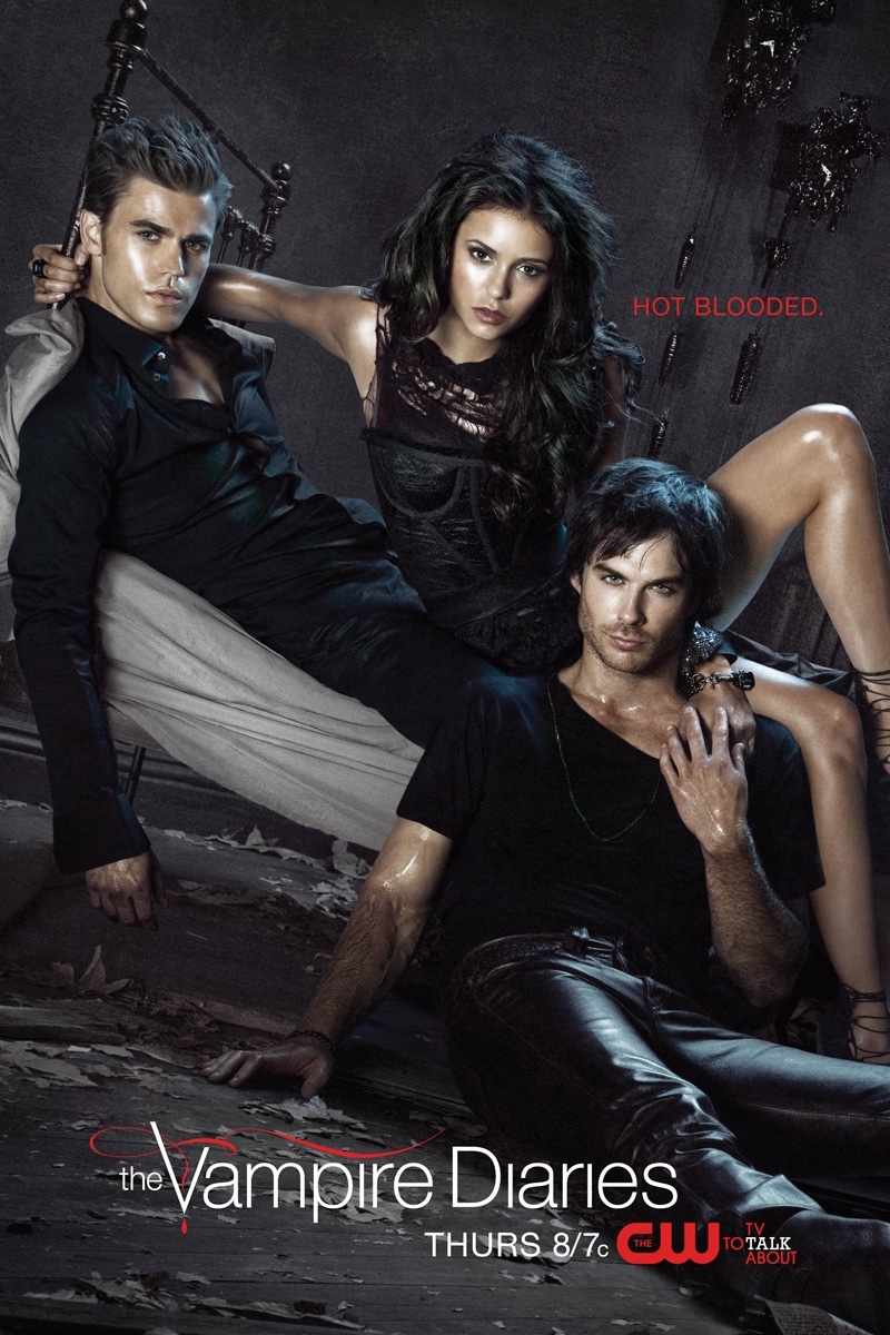 Still of Ian Somerhalder, Paul Wesley and Nina Dobrev in Vampyro dienorasciai (2009)