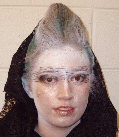 I sat as a makeup model for someone in class. I did NOT do this makeup.