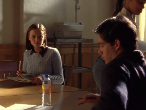 Still of Alexis Bledel and Peter Klausner in Gilmore Girls (2000)