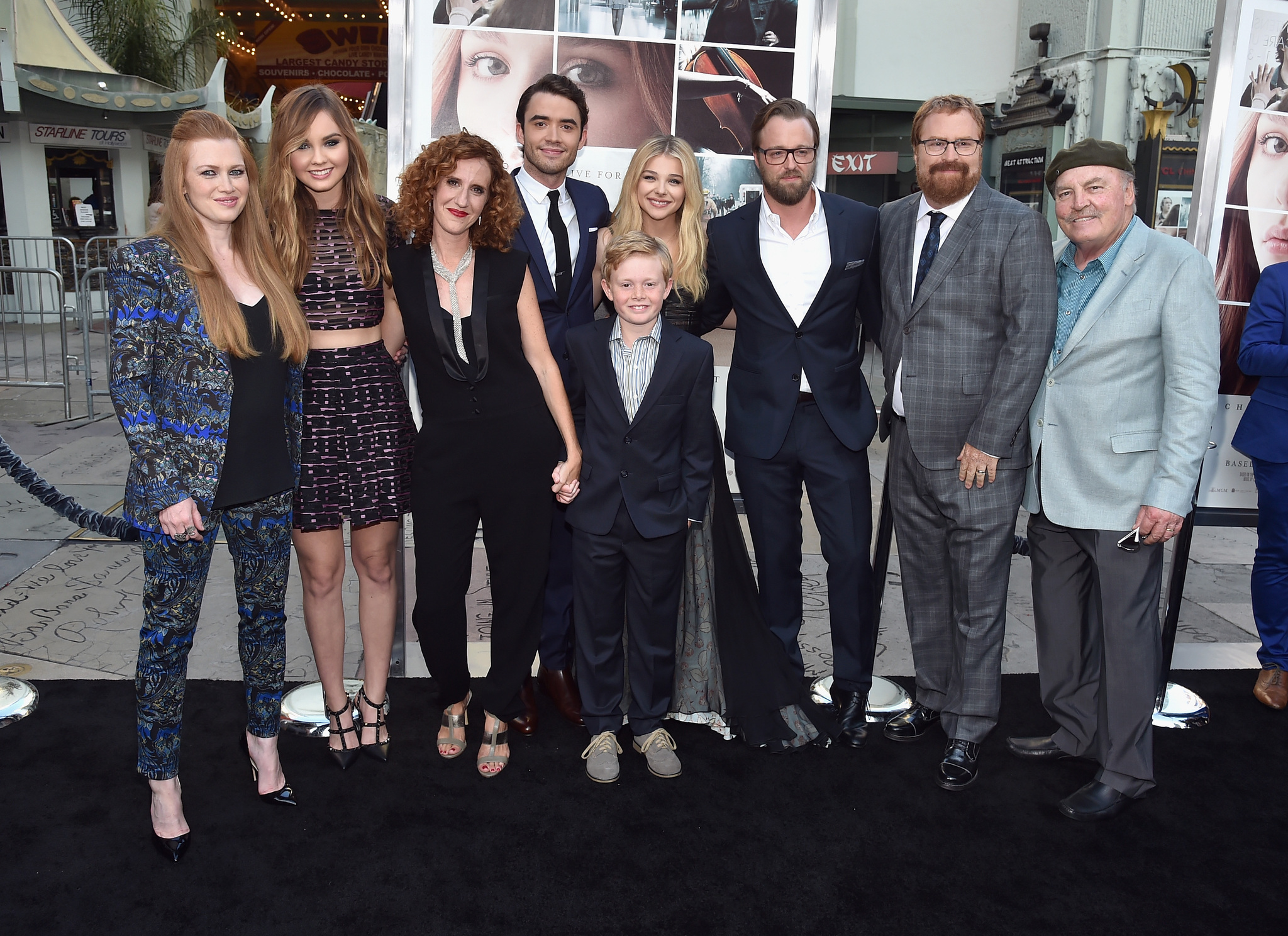 Stacy Keach, R.J. Cutler, Mireille Enos, Joshua Leonard, Chloë Grace Moretz, Liana Liberato, Jacob Davies, Gayle Forman and Jamie Blackley at event of Jei pasilikciau (2014)