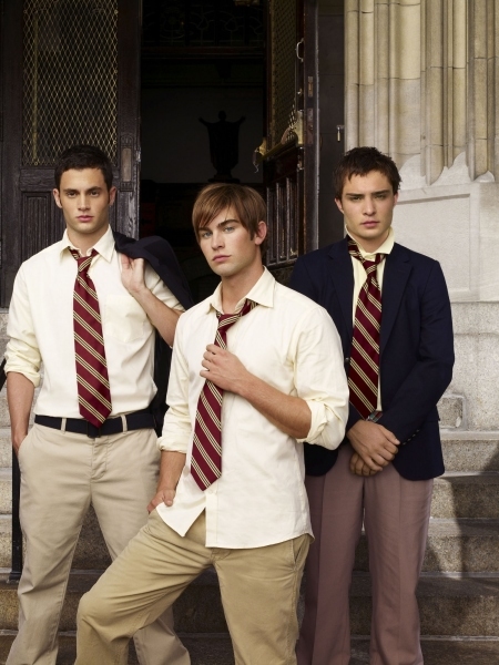 Still of Penn Badgley, Chace Crawford and Ed Westwick in Liezuvautoja (2007)