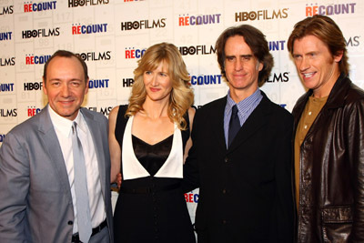 Kevin Spacey, Laura Dern, Denis Leary and Jay Roach at event of Recount (2008)