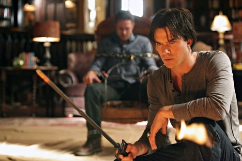 Still of Ian Somerhalder and Taylor Kinney in Vampyro dienorasciai (2009)