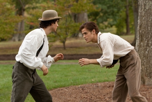 Still of Ian Somerhalder and Paul Wesley in Vampyro dienorasciai (2009)