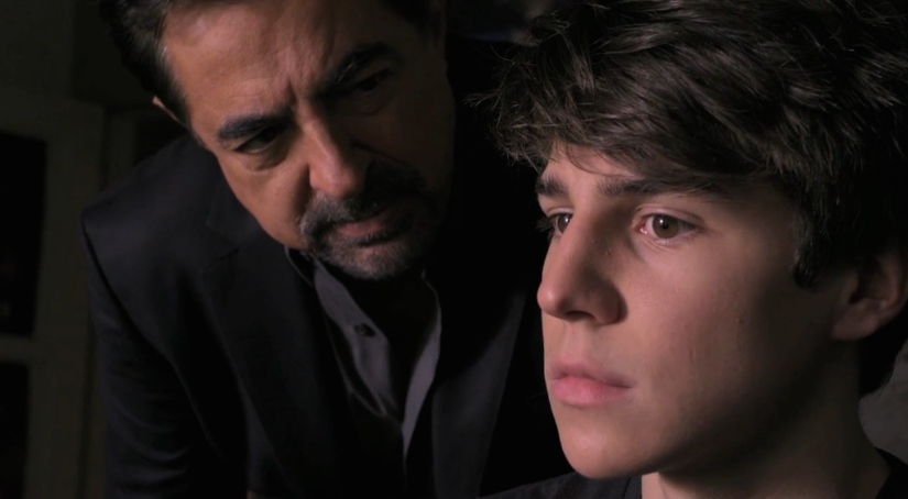 Michael Grant with Joe Mantegna on Criminal Minds