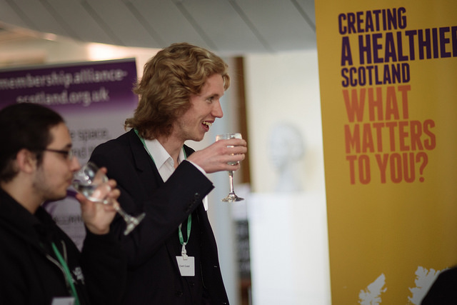 Mark Flood at the Self Management Awards 2015 in the Scottish Parliament.