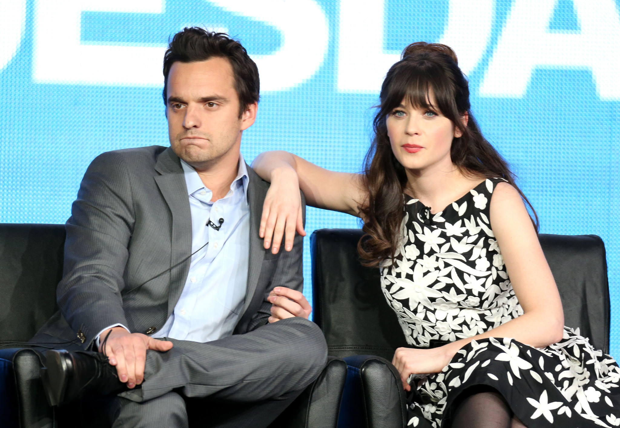 Zooey Deschanel and Jake Johnson at event of New Girl (2011)
