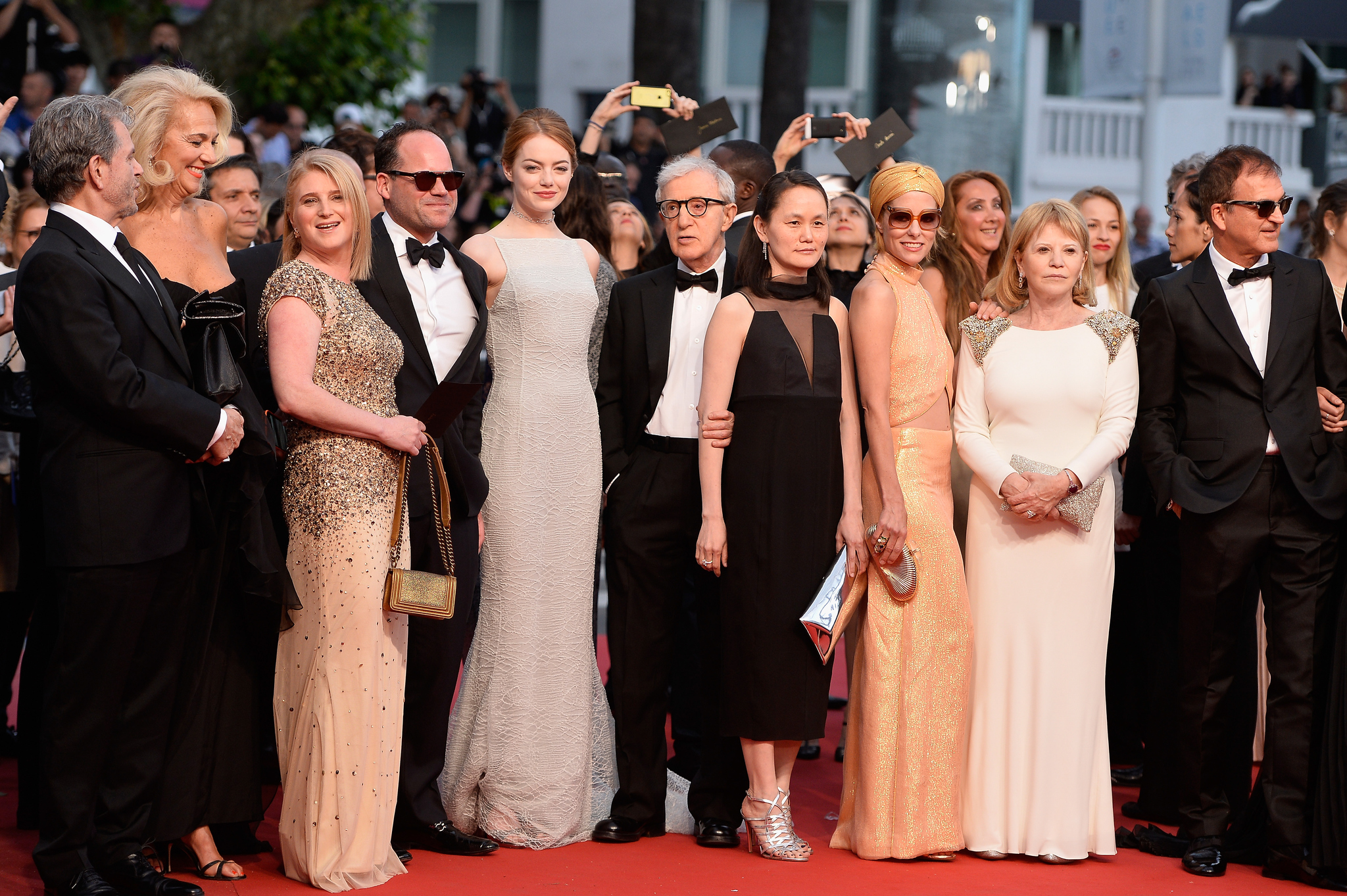 Woody Allen, Parker Posey, Soon-Yi Previn and Emma Stone at event of Neracionalus zmogus (2015)
