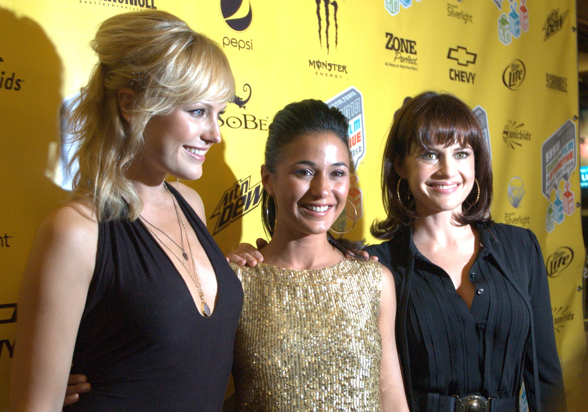 Carla Gugino, Emmanuelle Chriqui and Malin Akerman at event of Elektra Luxx (2010)