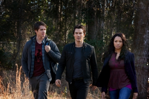 Still of Kat Graham, Ian Somerhalder and Steven R. McQueen in Vampyro dienorasciai (2009)