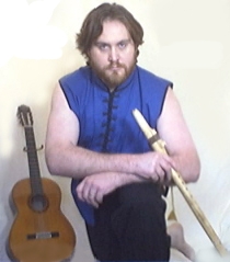 Hawke as Synthetic Zen with classical guitar and native American wood flute for NR and KYRS radio shows.