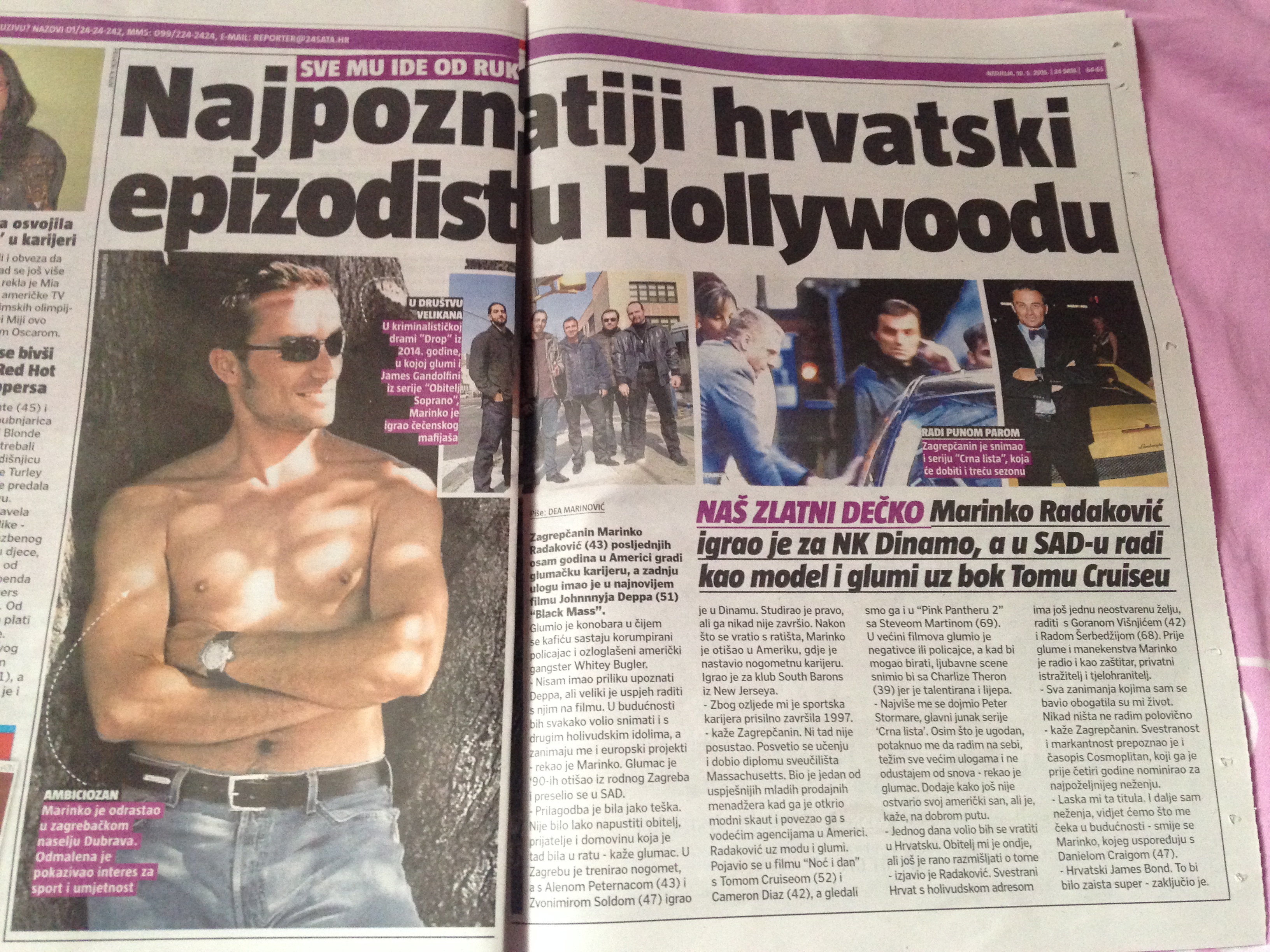 Interview with 24 Hours European newspaper(Croatia)May 10/2015