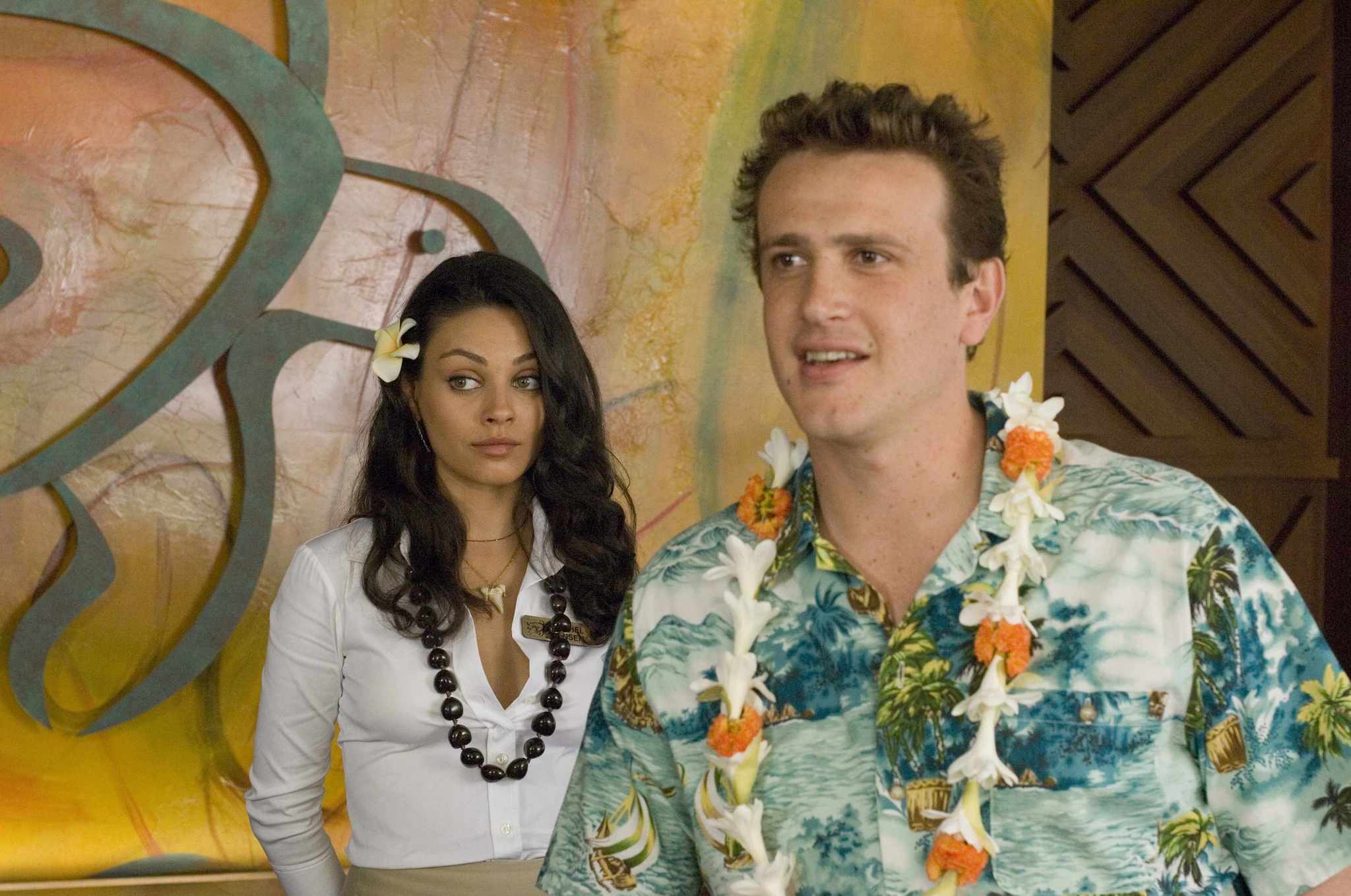 Still of Mila Kunis and Jason Segel in Forgetting Sarah Marshall (2008)