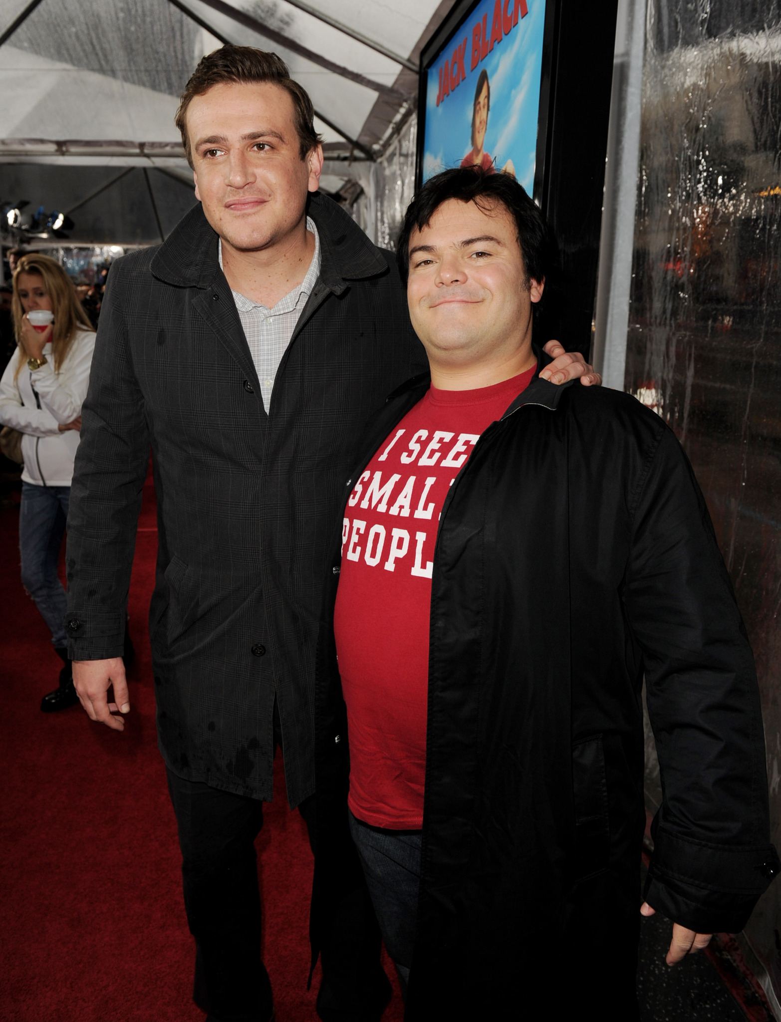 Jack Black and Jason Segel at event of Guliverio keliones (2010)