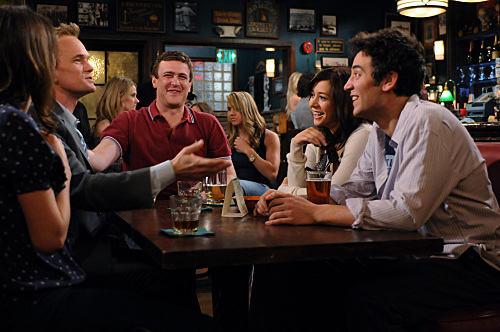 Still of Neil Patrick Harris, Jason Segel and Josh Radnor in Kaip as susipazinau su jusu mama (2005)