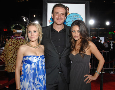 Mila Kunis, Kristen Bell and Jason Segel at event of Forgetting Sarah Marshall (2008)