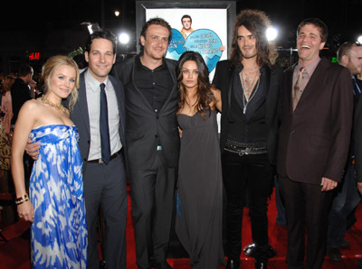Mila Kunis, Kristen Bell, Paul Rudd, Jason Segel, Nicholas Stoller and Russell Brand at event of Forgetting Sarah Marshall (2008)