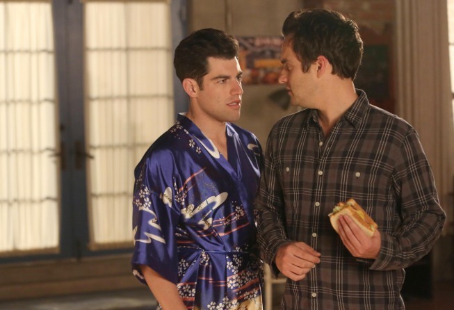 Still of Max Greenfield and Jake Johnson in New Girl (2011)