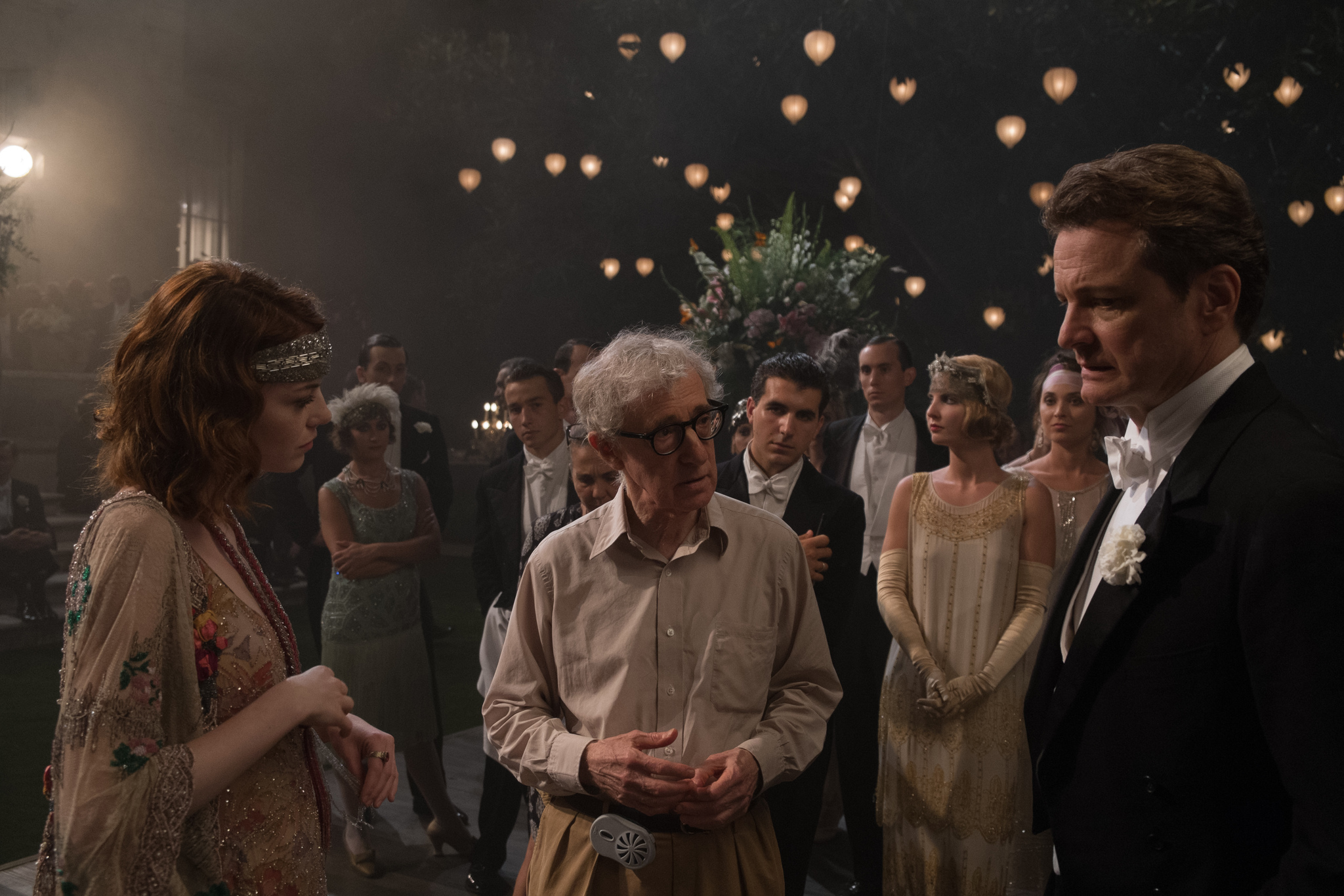 Still of Woody Allen, Colin Firth and Emma Stone in Menesienos magija (2014)