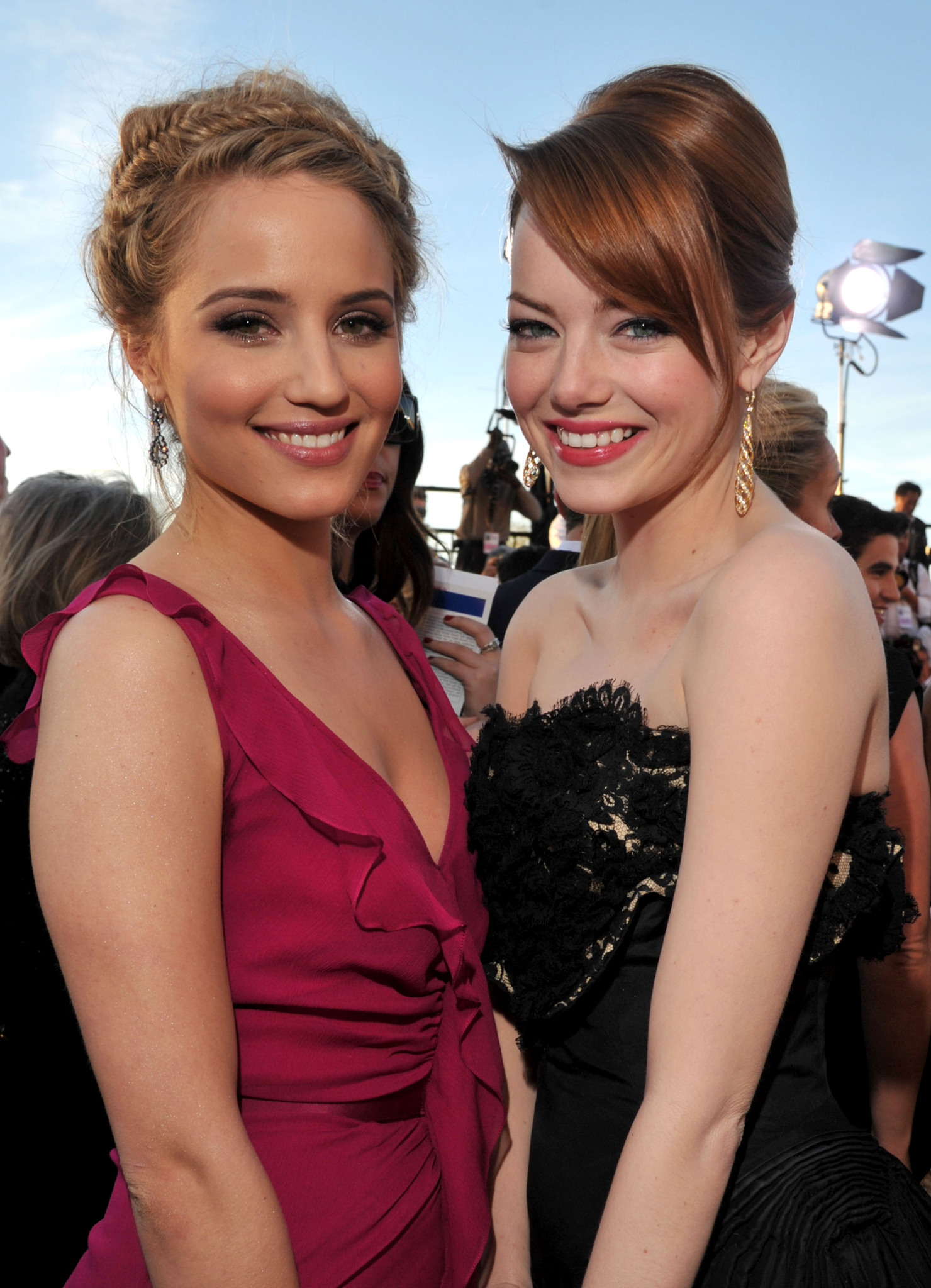 Emma Stone and Dianna Agron