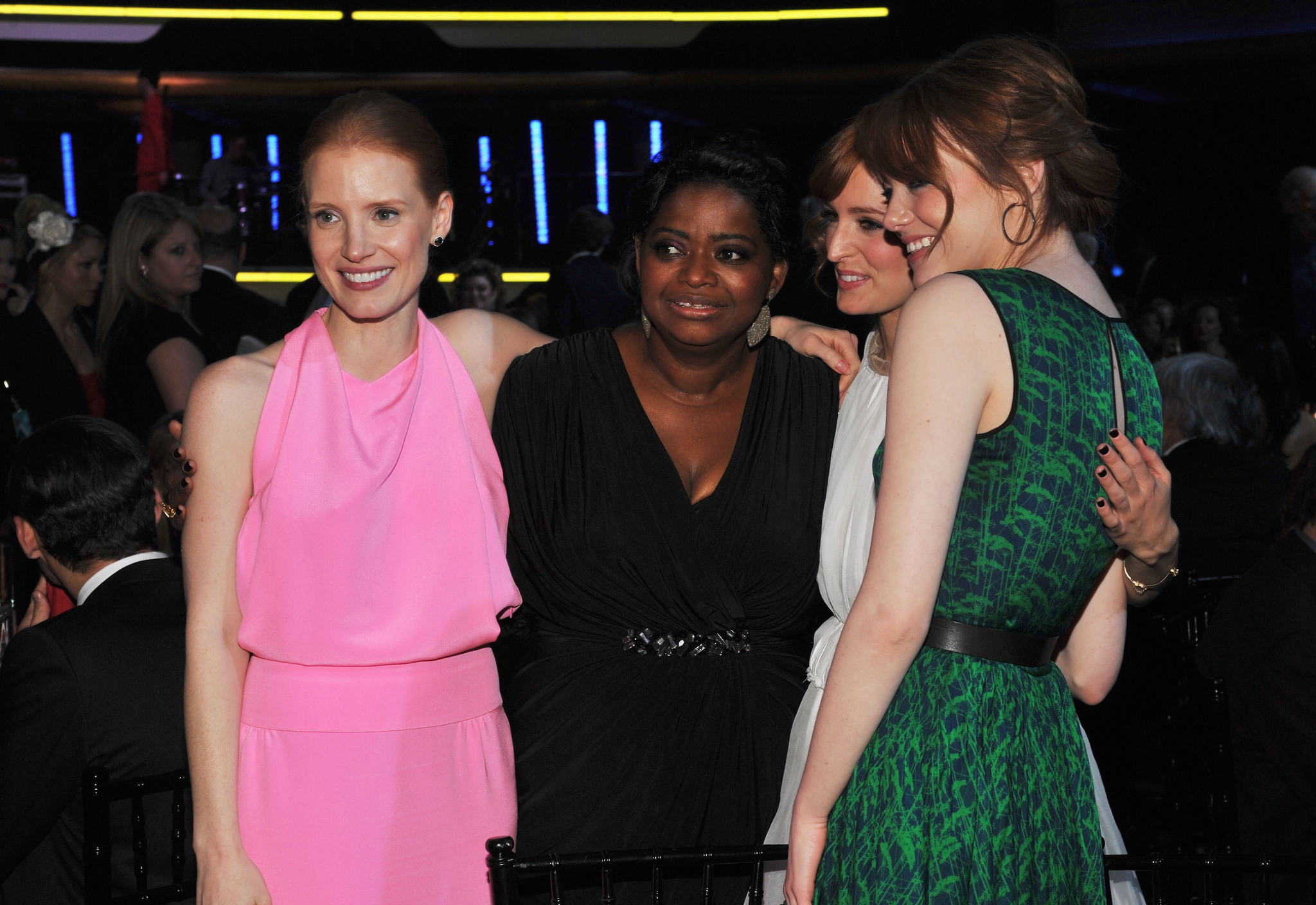 Octavia Spencer, Emma Stone, Ahna O'Reilly and Jessica Chastain