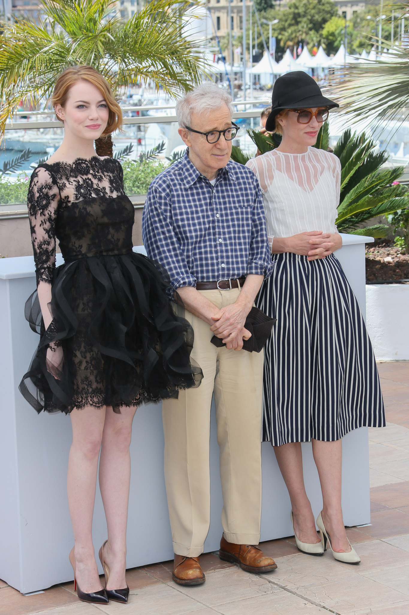 Woody Allen, Parker Posey and Emma Stone at event of Neracionalus zmogus (2015)