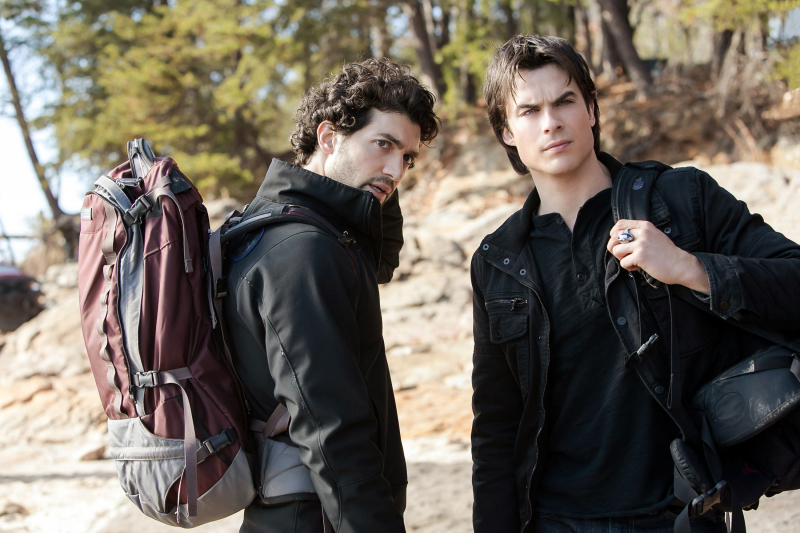 Still of David Alpay and Ian Somerhalder in Vampyro dienorasciai (2009)