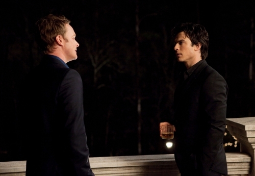 Still of Ian Somerhalder and David Anders in Vampyro dienorasciai (2009)