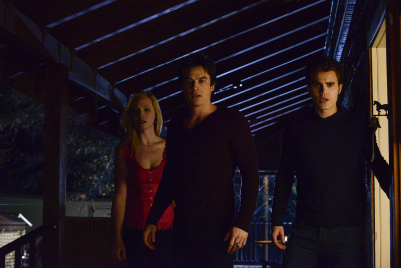 Still of Ian Somerhalder, Paul Wesley and Candice King in Vampyro dienorasciai (2009)