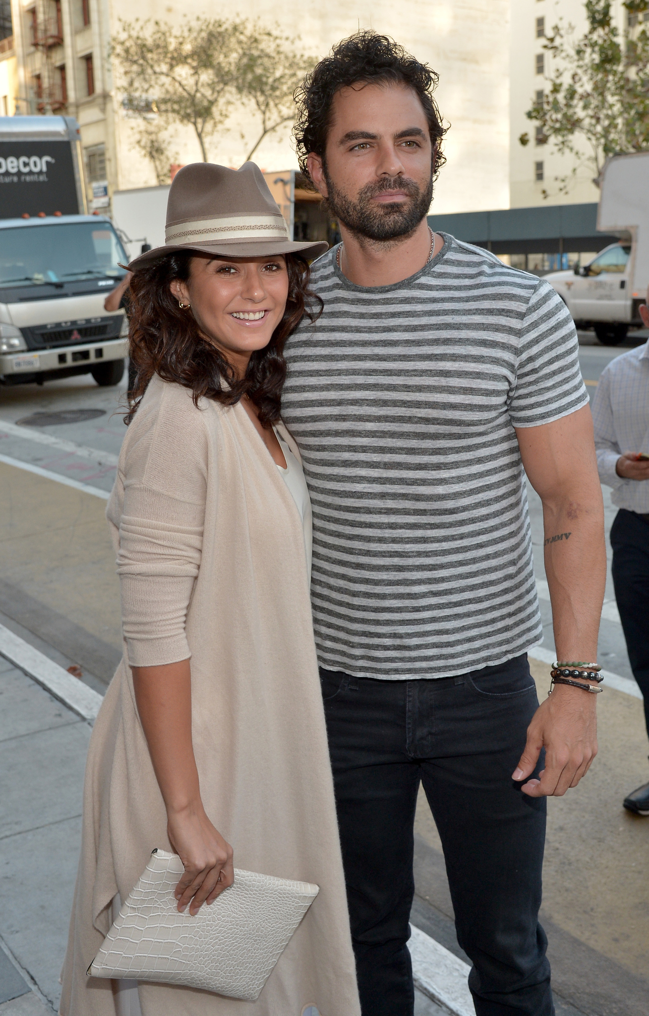 Emmanuelle Chriqui and Adrian Bellani at event of Hand of God (2014)
