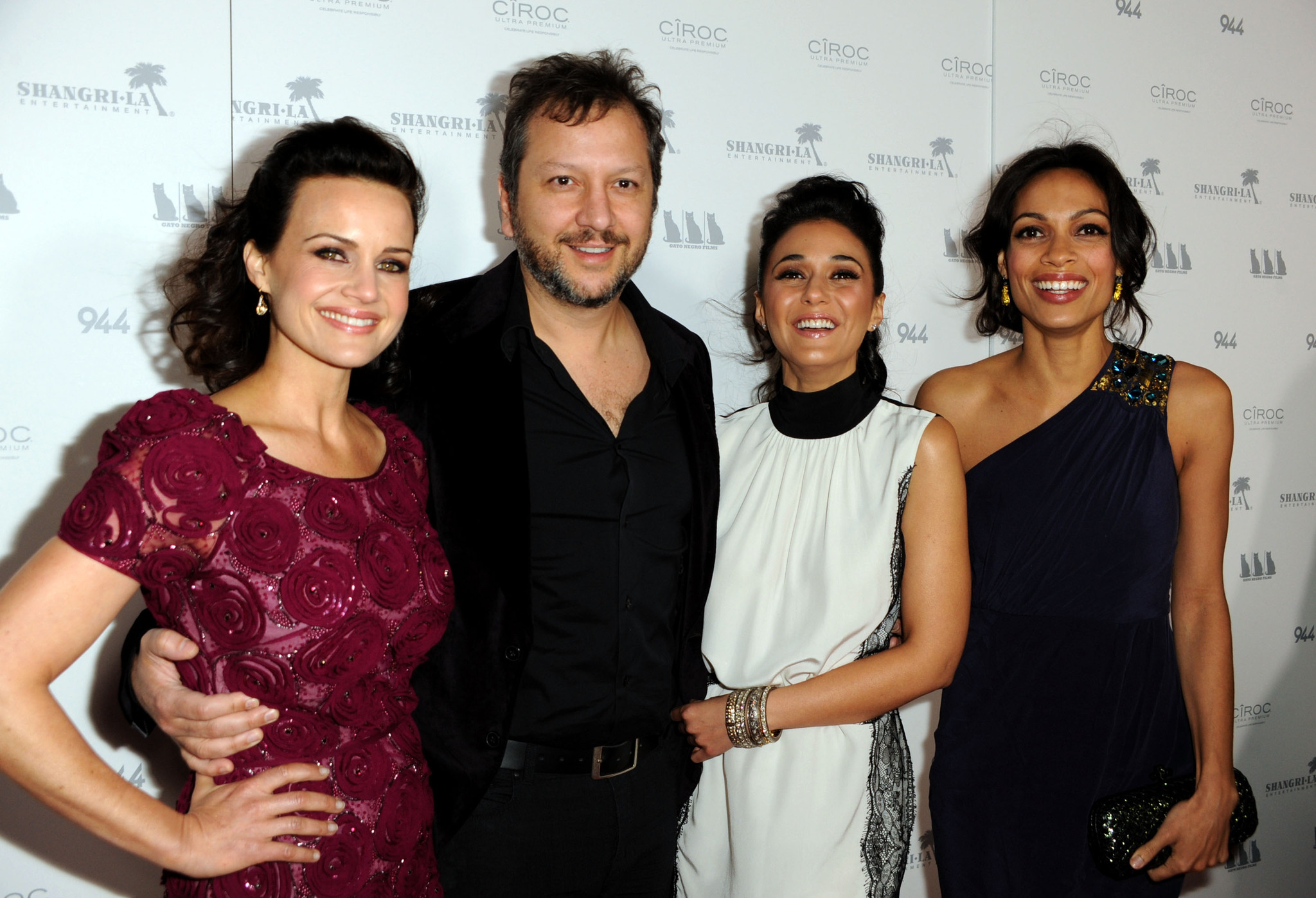 Carla Gugino, Emmanuelle Chriqui, Rosario Dawson and Sebastian Gutierrez at event of Girl Walks Into a Bar (2011)