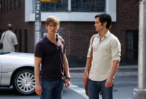 Still of Penn Badgley and Chace Crawford in Liezuvautoja (2007)