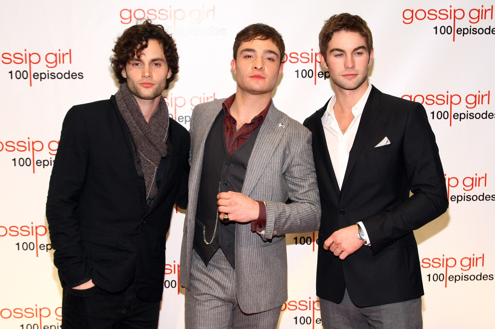 Penn Badgley, Chace Crawford and Ed Westwick at event of Liezuvautoja (2007)