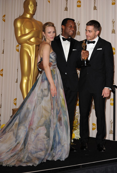 Jake Gyllenhaal, Rachel McAdams and Geoffrey Fletcher at event of The 82nd Annual Academy Awards (2010)