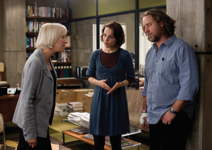 Still of Russell Crowe, Helen Mirren and Rachel McAdams in Tikroji padetis (2009)