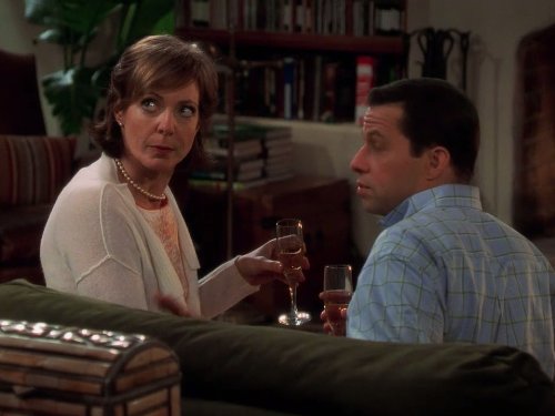 Still of Jon Cryer and Allison Janney in Two and a Half Men (2003)