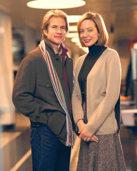 Still of Matthew Modine and Allison Janney in The West Wing (1999)