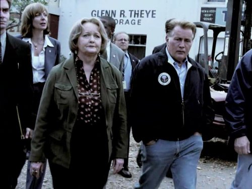Still of Martin Sheen and Allison Janney in The West Wing (1999)