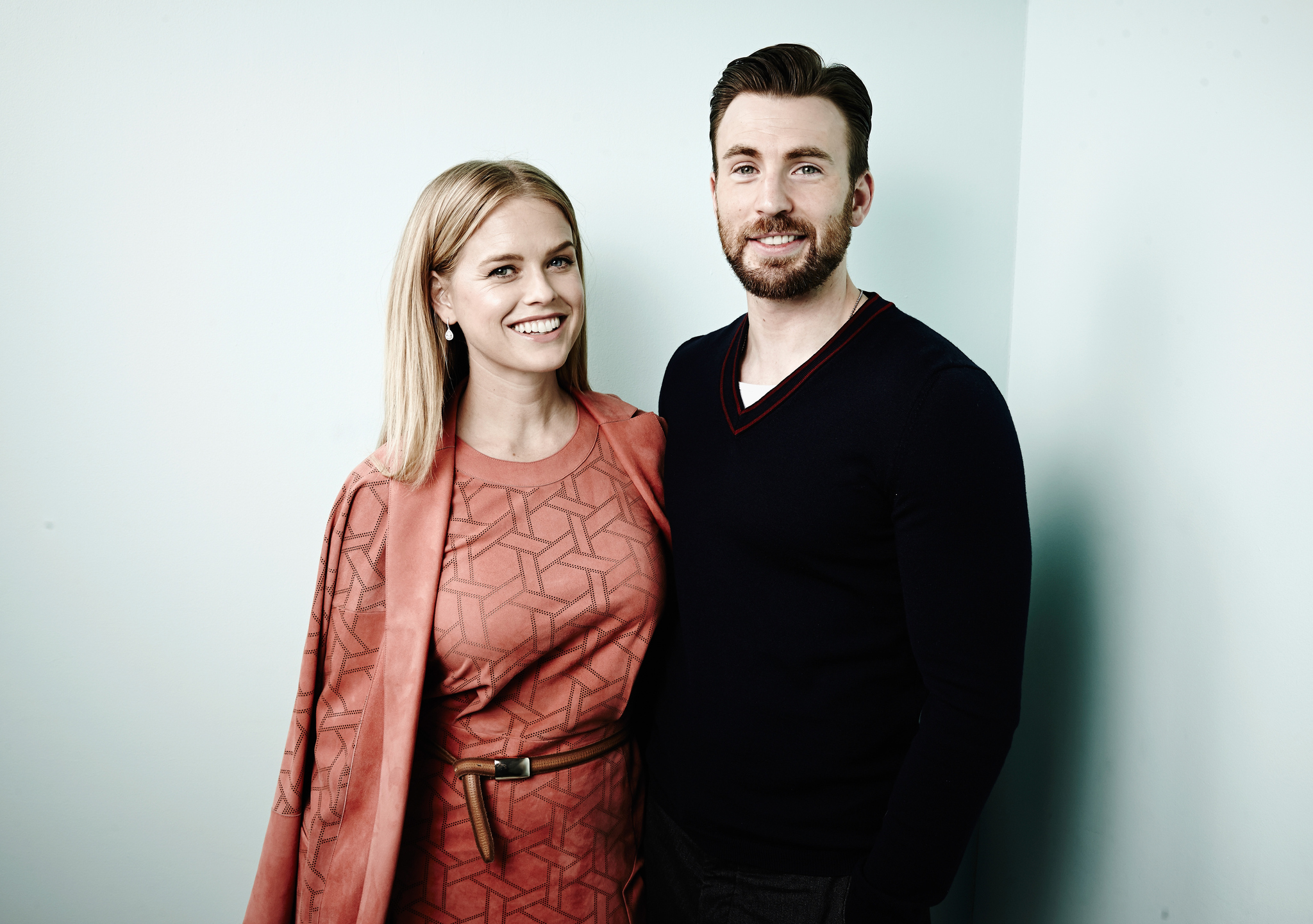 Chris Evans and Alice Eve at event of Before We Go (2014)